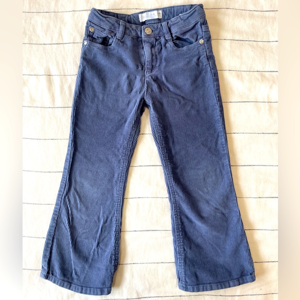 Zara corduroy bell bottom flare pants size 6